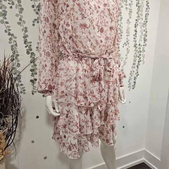 Minkpink Melanie Floral Chiffon Ruffle Dress Size XL - Picture 5 of 12